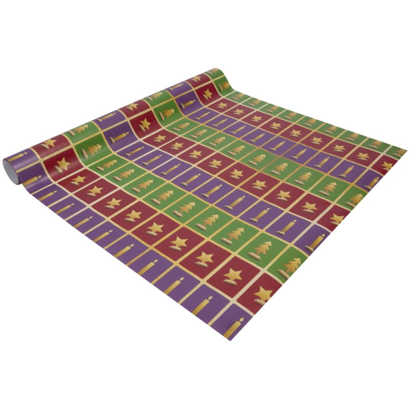 Sigel papier cadeau Cut-out style, 500 mm × 5 m, fond doré, 80 g/m²