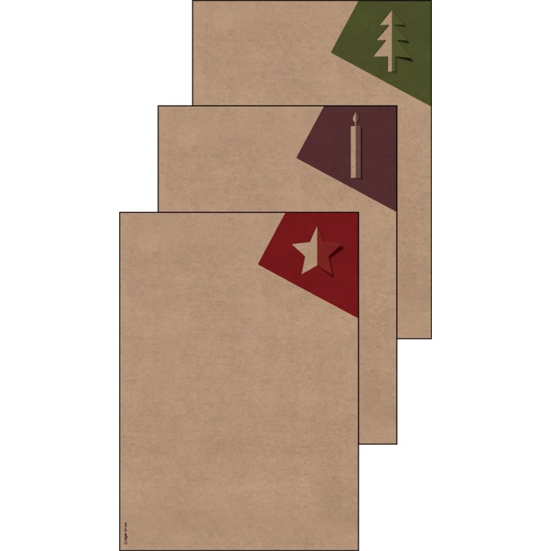 Sigel ensemble papier craft Cut-out style, A4, motifs Noël, 25 feuilles
