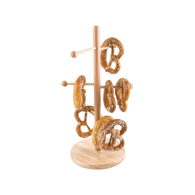 APS porte-bretzel en bois de hêtre, brun, laqué, 275×275×500 mm