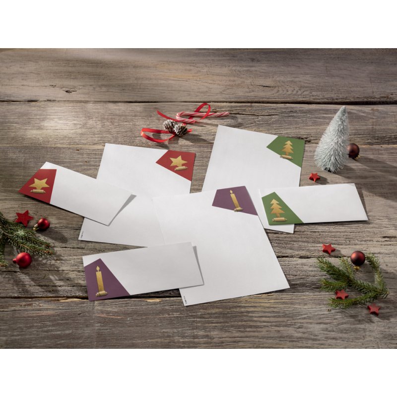 Sigel set de papier créatif Cut-out style, Motifs de Noël, A4, 25 feuilles