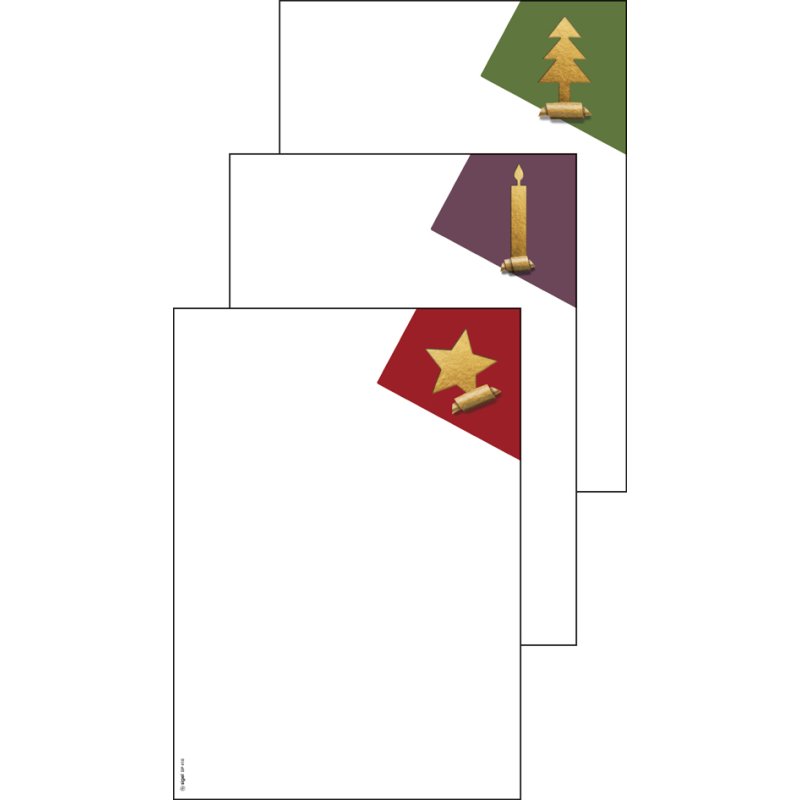 Sigel set de papier créatif Cut-out style, Motifs de Noël, A4, 25 feuilles