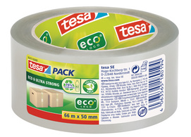 tesa tesapack ECO & ULTRA STRONG verpakkingsplakband, bruin, 50 mm × 66 m