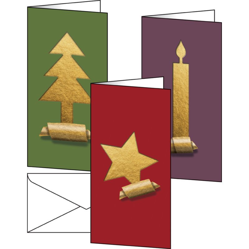 sigel cartes de Noël Cut-out Style, A6, 10 cartes + 10 enveloppes
