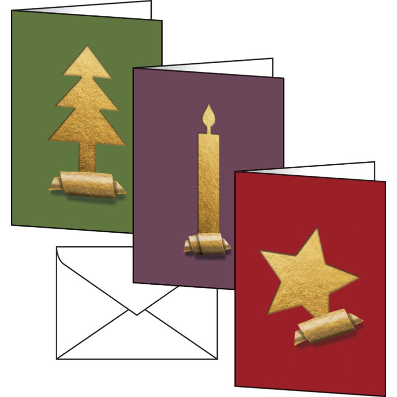 sigel cartes de Noël Cut-out Style, A6, 10 cartes + 10 enveloppes
