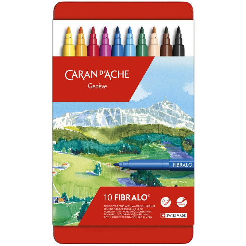 Caran d'Ache Fibralo felt-tip pens, water-based, 1.4 mm, 15 pcs