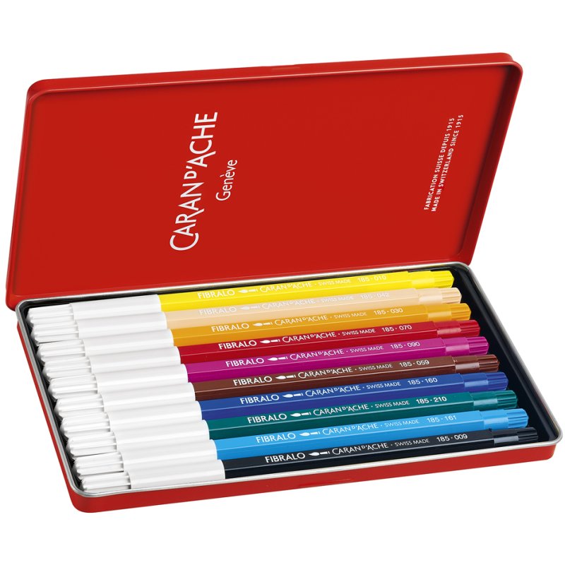 Caran d'Ache Fibralo felt-tip pens, water-based, 1.4 mm, 15 pcs