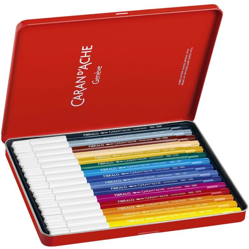 Caran d'Ache Fibralo felt-tip pens, water-based, 1.4 mm, 15 pcs
