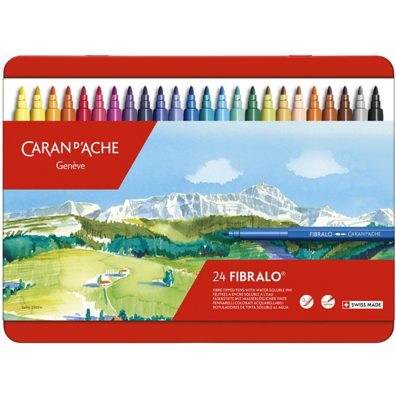 Caran d'Ache Fibralo felt-tip pens, water-based, 1.4 mm, 15 pcs
