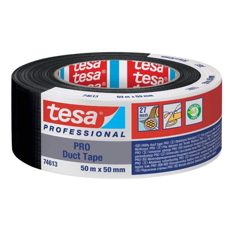 tesa Duct Tape PRO bande tissée, argent, 50 mm × 50 m