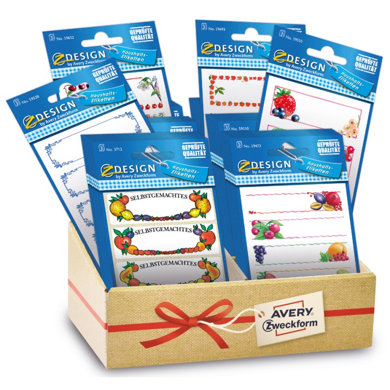 AVERY Zweckform ZDesign HOME kitchen classic assortment, freezer labels, 6 colours, 60 packs