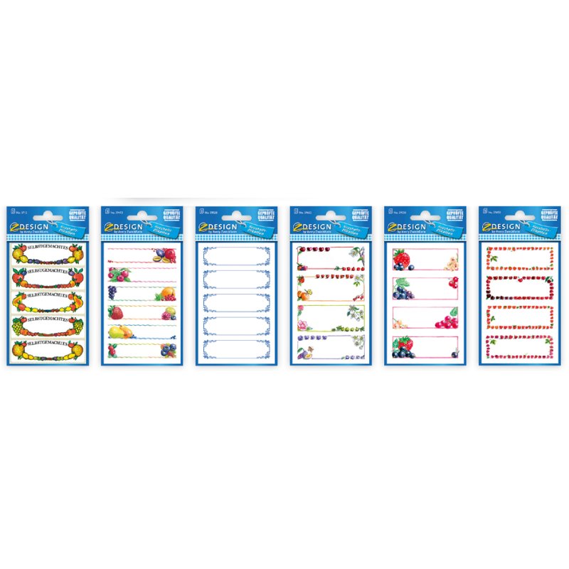 AVERY Zweckform ZDesign HOME kitchen classic assortment, freezer labels, 6 colours, 60 packs