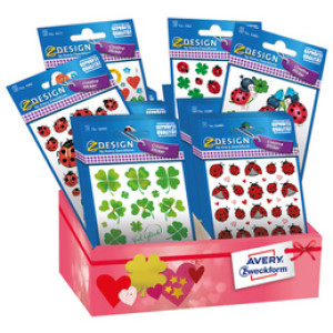 AVERY Zweckform geluksstickers ZDesign Creative, 6 kleuren/motieven, 60 pakjes