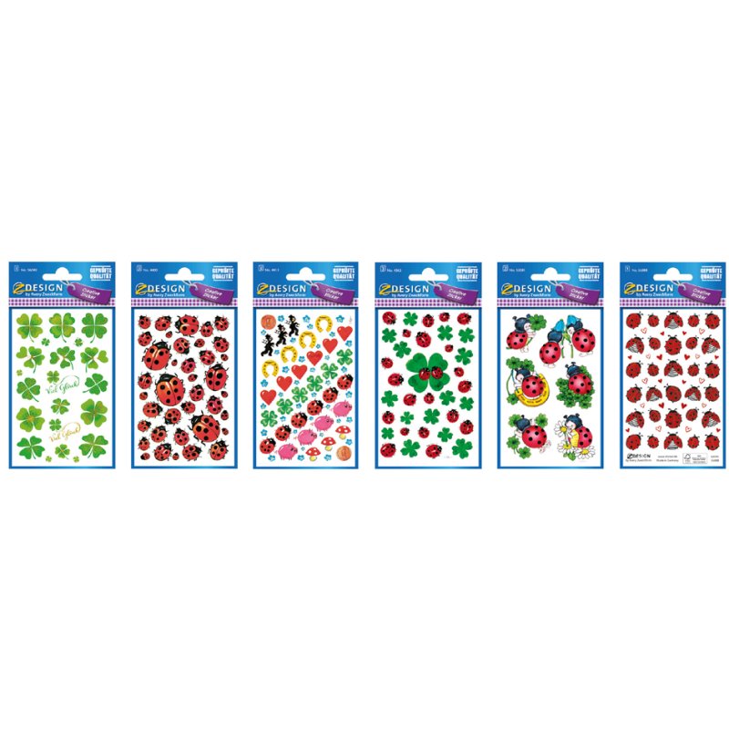 AVERY Zweckform geluksstickers ZDesign Creative, 6 kleuren/motieven, 60 pakjes