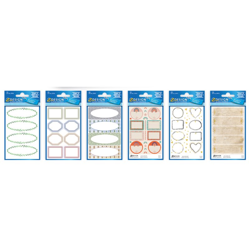 AVERY Zweckform ZDesign HOME étiquettes d'inscription, assortiment 6 couleurs, 60 paquets