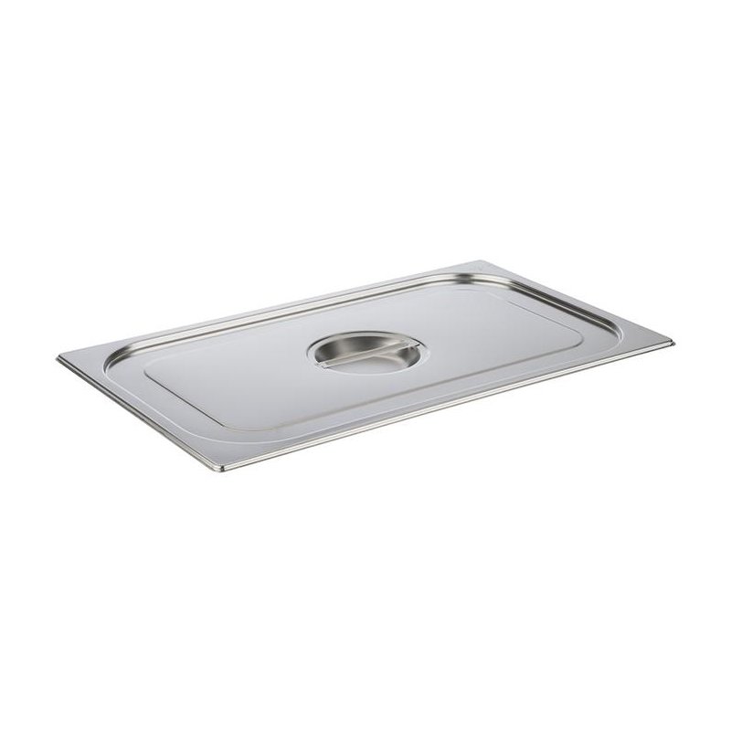 APS couvercle GN 1/3, 325×176×30 mm, acier inoxydable, sans encoches cuillère