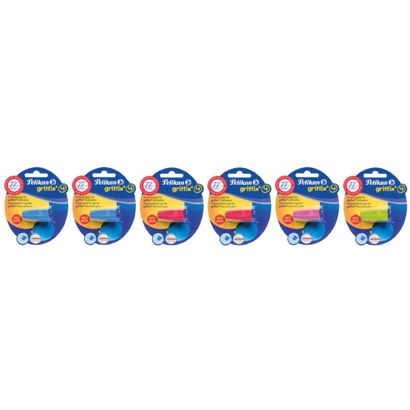 Pelikan recharge de stylo plume, fermeture rotative avec filetage, couleurs assorties