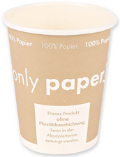 NATURE Star kartonnen koffiebekers Only Paper, 400 ml, bruin, 50 stuks
