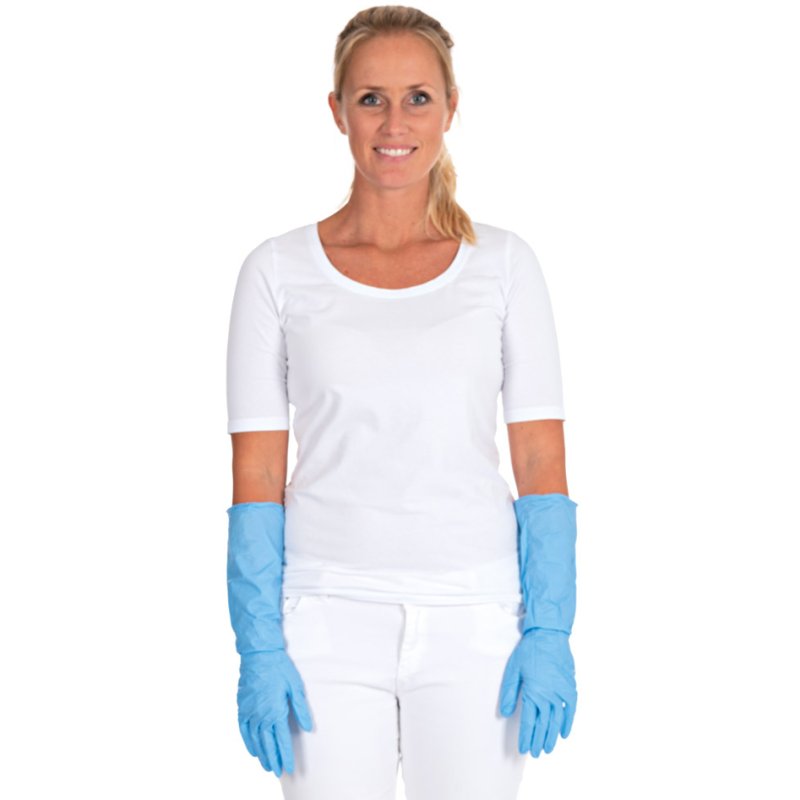 HYGOSTAR gants en nitrile extra safe superlong, XL, bleu, 50 pièces