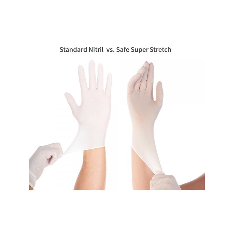 HYGOSTAR nitril handschoenen SAFE SUPER STRETCH, L, blauw, 100 stuks