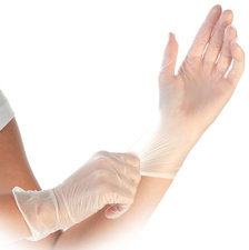 HYGONORM vinyl handschoenen maat L, transparant, poedervrij, 100 stuks