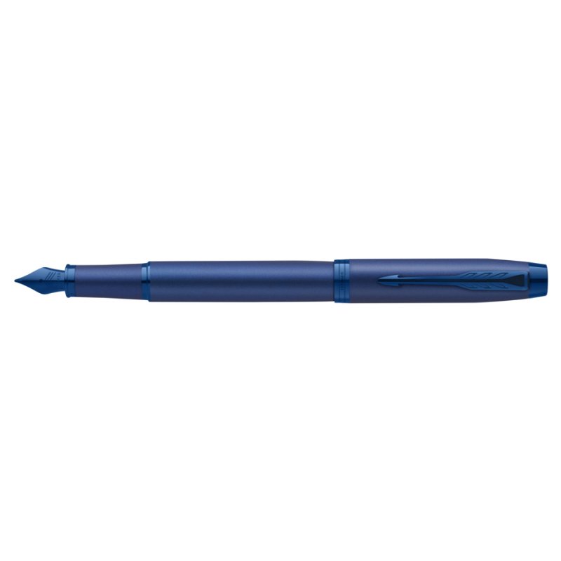 PARKER stylo plume IM Monochrome, titane, pointe M, bleu