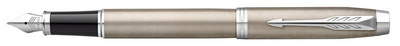 PARKER IM Monochrome vulpen, blauw, punt M, geschenkbox