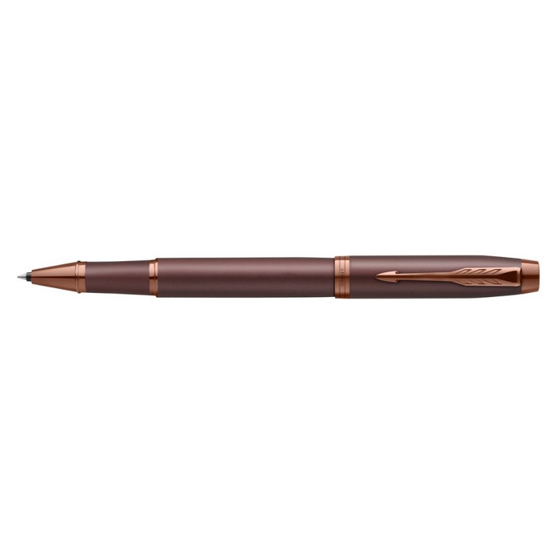 PARKER IM Monochrome rollerball pen, all-metal body, black ink, F line width
