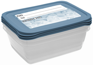keeeper Mia bewaarboxenset diepvries, 3x 1,25 liter, BPA-vrij