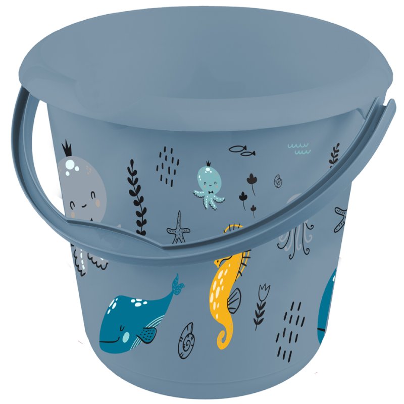 keeeper seau Deco-Putzeim, bleu nordique, rond, 10 litres