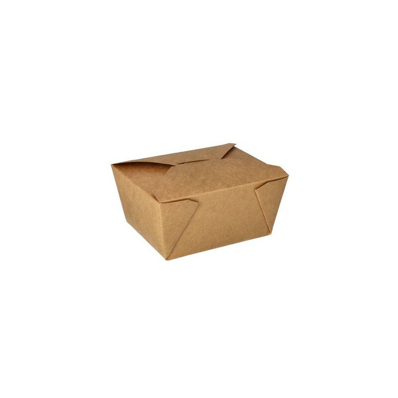 PAPSTAR boîte à lunch pure, 2000 ml, marron, carton avec revêtement PLA, 50 pièces