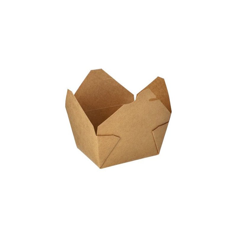 PAPSTAR boîte à lunch pure, 2000 ml, marron, carton avec revêtement PLA, 50 pièces