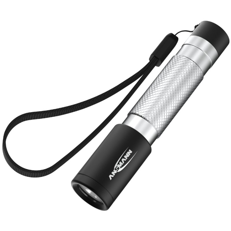 ANSMANN Lampe de poche LED Daily Use 50B, argent/noir, 55 lumens, IPX4