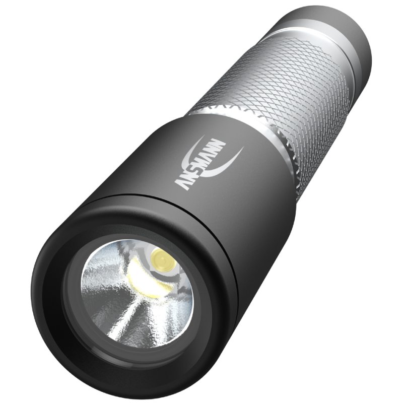 ANSMANN Lampe de poche LED Daily Use 50B, argent/noir, 55 lumens, IPX4
