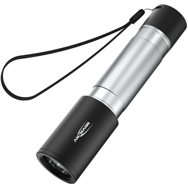 ANSMANN Lampe de poche LED Daily Use 300B, argent/noir, 315 lumens, IPX4