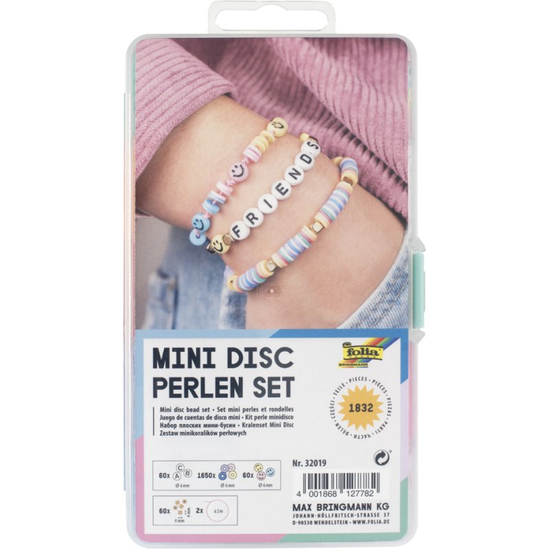 folia mini parellenset, 1.832 stuks, goud, kunststof box