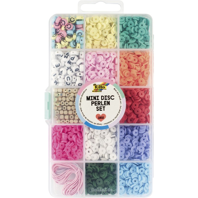 folia mini parellenset, 1.832 stuks, goud, kunststof box
