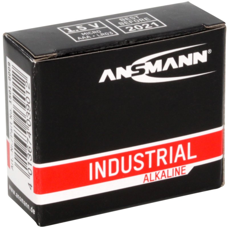 ANSMANN alkaline batterijen AAA industrieel, LR03, 1,5 V, 10 stuks