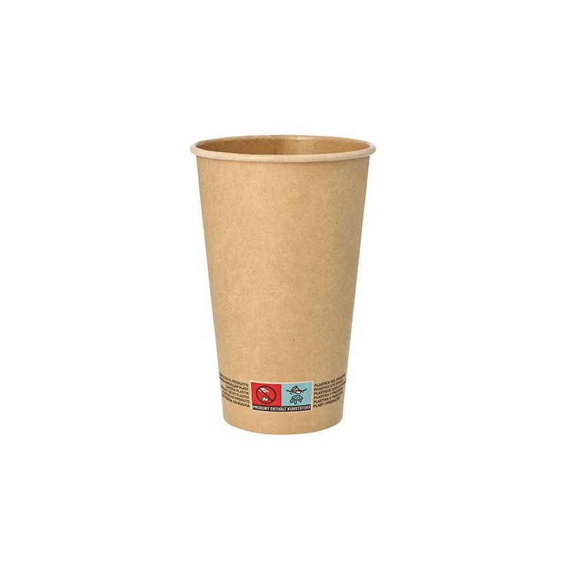 PAPSTAR gobelets à boire carton marron, 0,1 l, 50 pièces