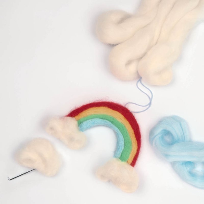 folia viltgaren RAINBOW, 350g, kleurrijk gesorteerd, 12 kleuren