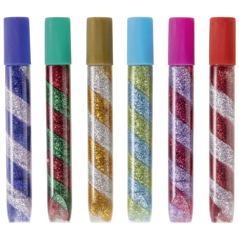 folia glitterlijm Spiraal Magie, geassorteerd, 6 stuks, 10,5 ml