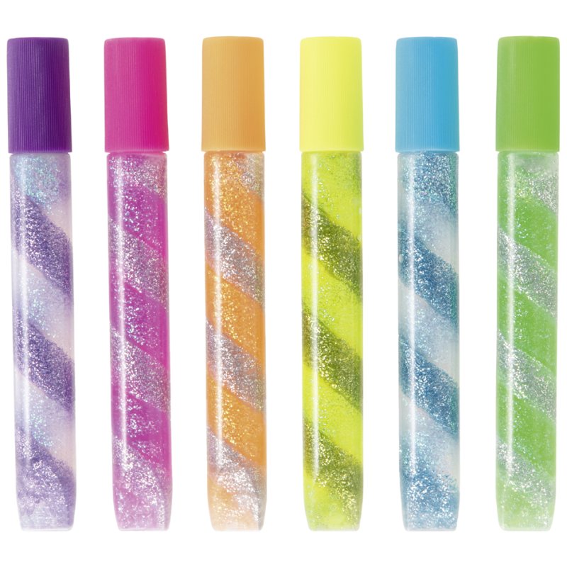 folia glitterlijm Spiraal Magie, geassorteerd, 6 stuks, 10,5 ml