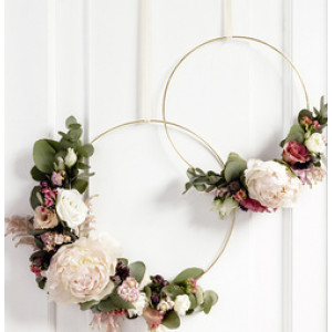 folia decoratieringen metaal, zwart, 25 en 30 cm, 2 stuks