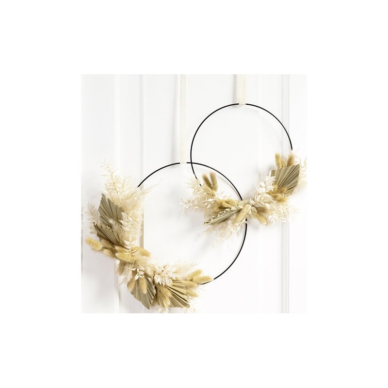 folia decoratieringen metaal, goud, 250 mm en 300 mm, 2 stuks