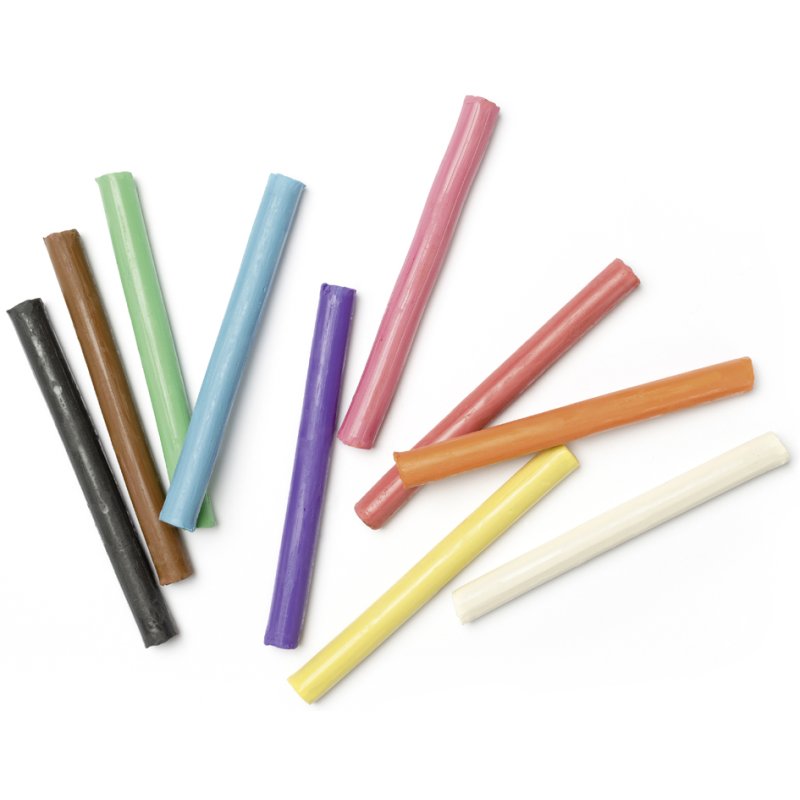 folia kinderboetseerklei, kleurrijk gesorteerd, 10 staven, 220 g