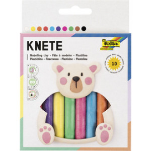folia kinderboetseerklei, kleurrijk gesorteerd, 10 staven, 220 g