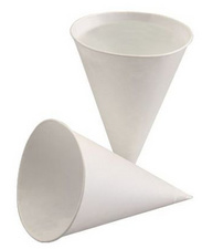 PAPSTAR puntbekers, wit, 100 ml, 200 stuks