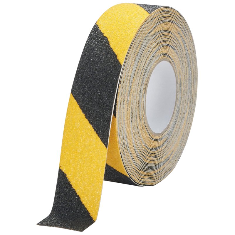 DURABLE ruban antidérapant DURALINE GRIP+, 25 mm, jaune/noir, autocollant
