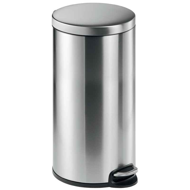 DURABLE pedaalemmer edelstaal rond, zilver, 30 liter