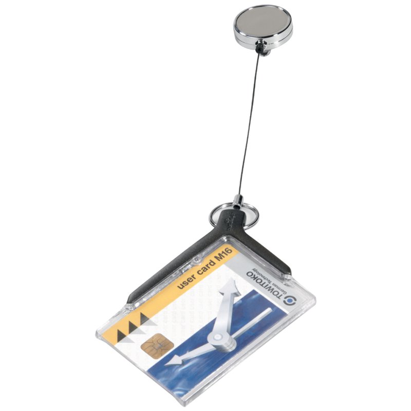 DURABLE naamkaarthouder CARD HOLDER DELUXE PRO, uittrektouw, acryl, 10 stuks