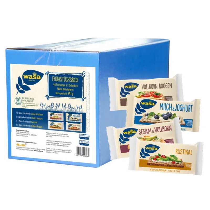 HELLMA Assortiment de pain croustillant, mélange 4 variétés, 40 pièces